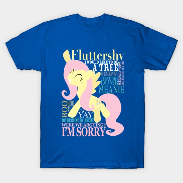 Many Words of Fluttershy T-Shirt by ColeDonnerstag